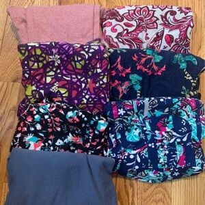 7 One Size (OS) LulaRoe Leggings. In great condition